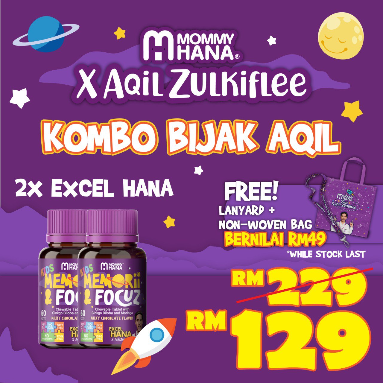 KOMBO BIJAK AQIL – EXCEL HANA 2 UNIT + FREE AQIL LANYARD 1 UNIT + FREE ...